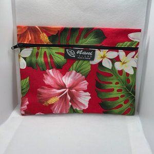 Maui Island Made in Hawaii Fabric Rectangular Floral Flat Zip